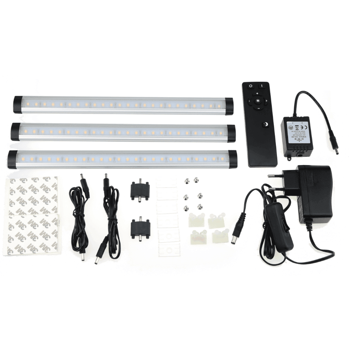 3-Pack 30cm Cabinet Lights (with 8-Key Controller)
