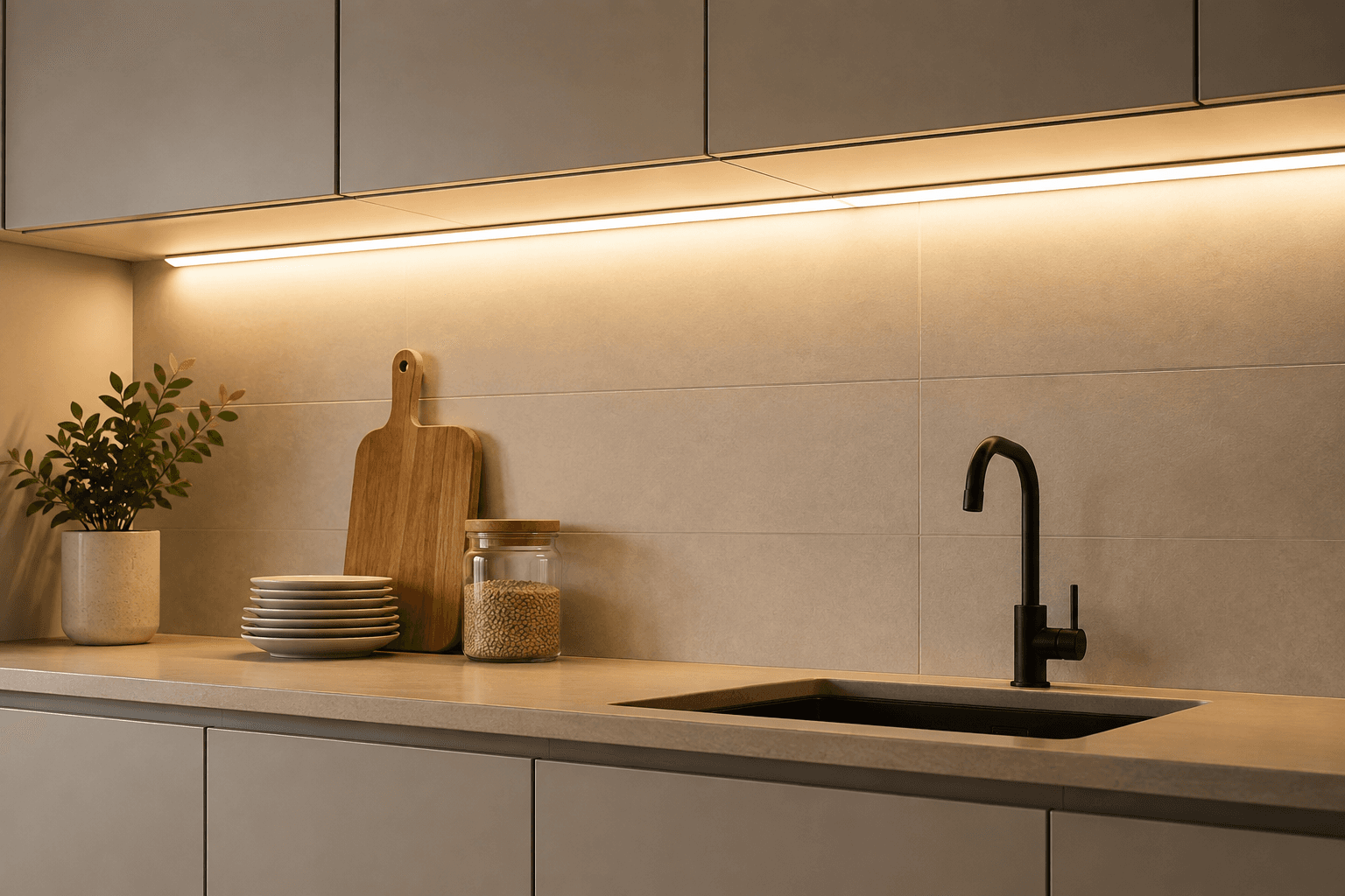 M-Style Cabinet Lights, Set of 3 (with Touch Sensor) application example 1